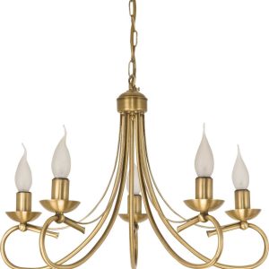 Lampa wisząca sufitowa złota glamour EDYLIT 5xE14 ALFA II 2-290 1048883 Lampa wisząca sufitowa złota glamour EDYLIT 5xE14 ALFA II 2-290 1048883