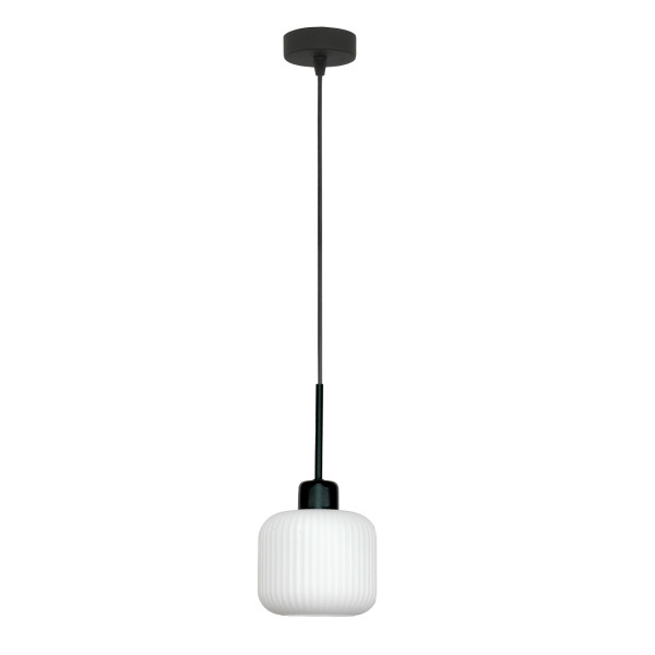 Lampa wisząca sufitowa zwis LED biały klosz loft 1xE27 BEKA BIANCO 14-965 1048931