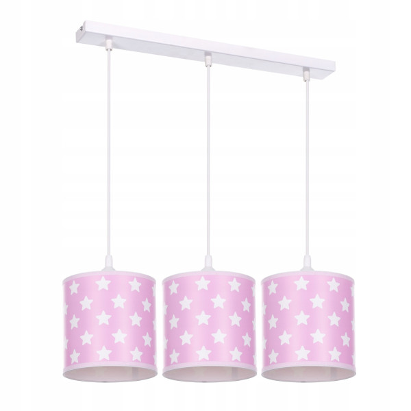 Lampa wisząca sufitowa żyrandol abażur nadruk Gwiazdki 335618