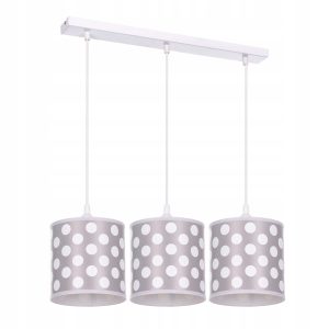 Lampa wisząca sufitowa żyrandol abażur nadruk KROPKI listwa 335630
