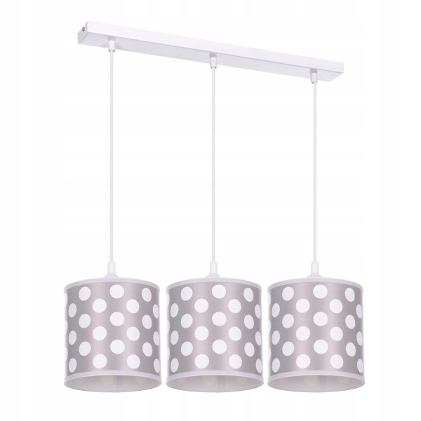 Lampa wisząca sufitowa żyrandol abażur nadruk KROPKI listwa 335630
