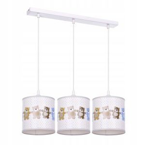 Lampa wisząca sufitowa żyrandol abażur nadruk MISIE listwa 335608