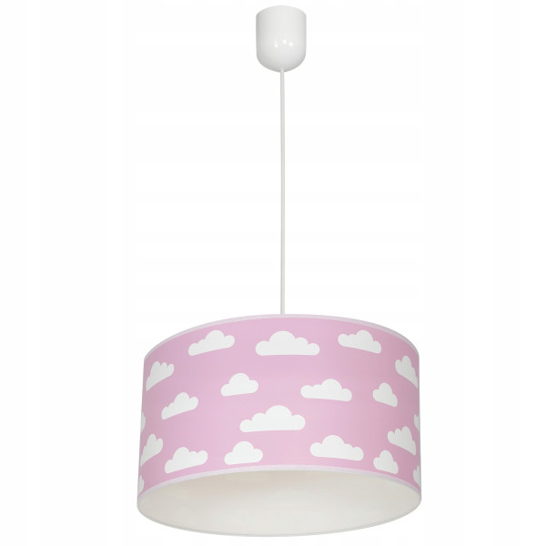 Lampa wisząca sufitowa żyrandol nadruk abażur CHMURKI 335414