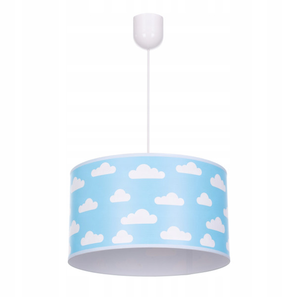 Lampa wisząca sufitowa żyrandol nadruk abażur CHMURKI 335407