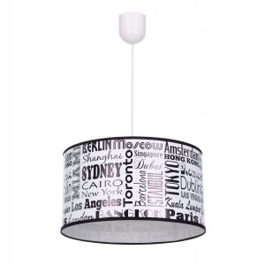 Lampa wisząca sufitowa żyrandol nadruk abażur MIASTA 335635 Lampa wisząca sufitowa żyrandol nadruk abażur MIASTA 335635