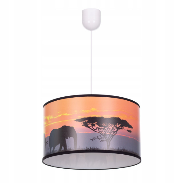 Lampa wisząca sufitowa żyrandol nadruk AFRYKA abażur 335599