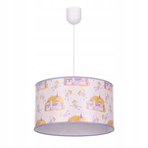 Lampa wisząca sufitowa żyrandol nadruk KSIĘŻNICZKA abażur 335607 Lampa wisząca sufitowa żyrandol nadruk KSIĘŻNICZKA abażur 335607