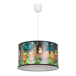 Lampa wisząca sufitowa żyrandol nadruk LAS Zwierzęta abażur 335609 Lampa wisząca sufitowa żyrandol nadruk LAS Zwierzęta abażur 335609