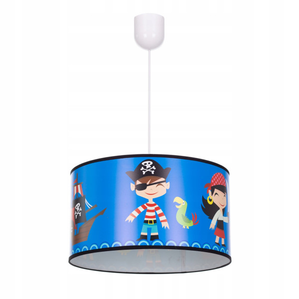 Lampa wisząca sufitowa żyrandol nadruk PIRAT abażur 335616
