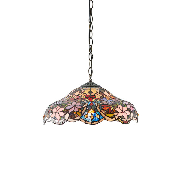 Lampa wisząca SULLIVAN kwiaty brązowa 1xE27x40W IP20 Tiffany 991254