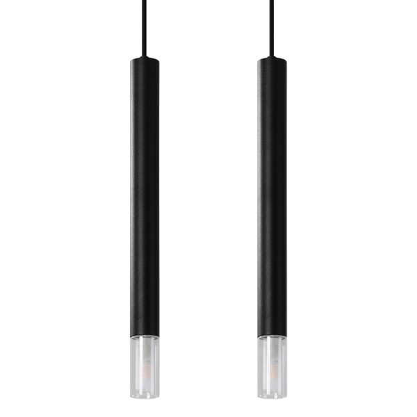 Lampa wisząca SULTAN czarna 2xG9x12W wym:120x30x6cm IP20 Pure Lume 1030072