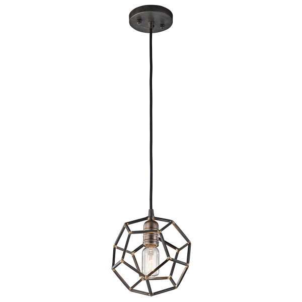 Lampa wisząca surowa stal Rocklyn 1xE27x100W wym: 287x20,3x20,3 cm Kichler 849722