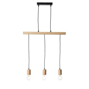 Lampa wisząca SVEN jasne drewno-czarny matowy 3xE27x20W IP20 Endon 1025774 Lampa wisząca SVEN jasne drewno-czarny matowy 3xE27x20W IP20 Endon 1025774