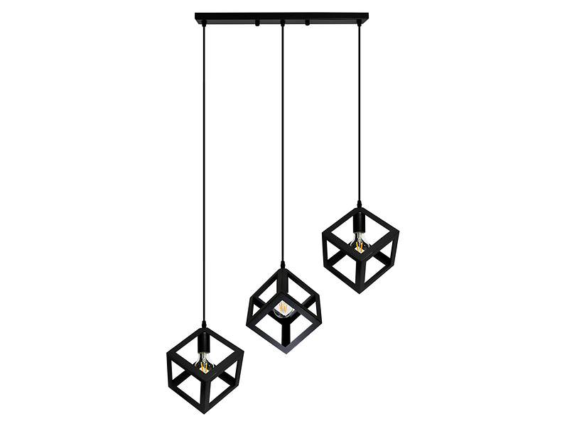 Lampa wisząca Sweden 3-punktowa metalowa czarna 194501