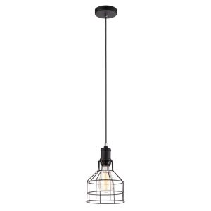 Lampa wisząca Synthia druciany klosz czarna 1xE27x60W IP20 Italux 1026896 Lampa wisząca Synthia druciany klosz czarna 1xE27x60W IP20 Italux 1026896