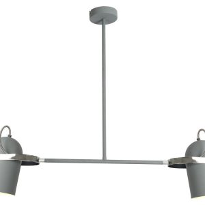 Lampa wisząca szara GRAY 2xE27x40W wym: 65x92x15 cm Candellux 924116 Lampa wisząca szara GRAY 2xE27x40W wym: 65x92x15 cm Candellux 924116