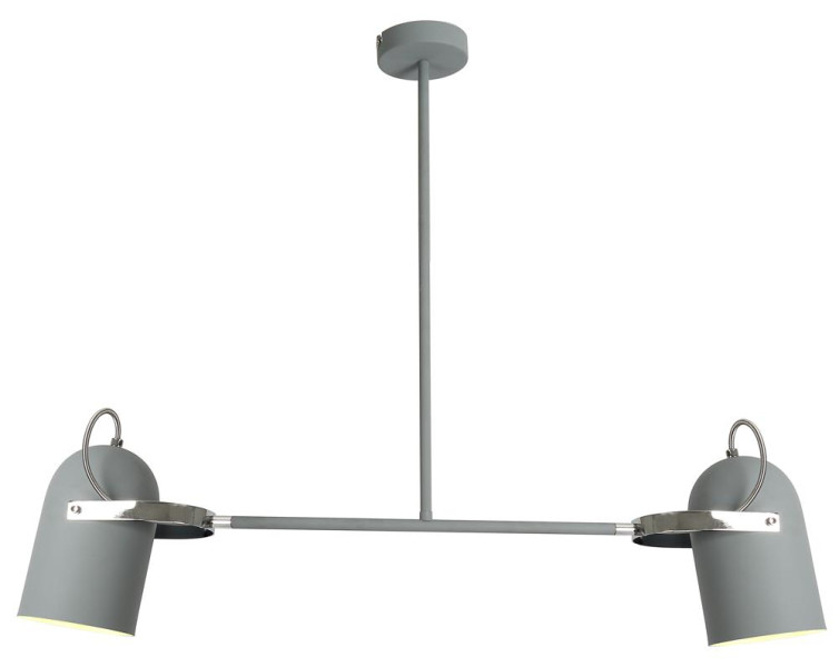 Lampa wisząca szara GRAY 2xE27x40W wym: 65x92x15 cm Candellux 924116