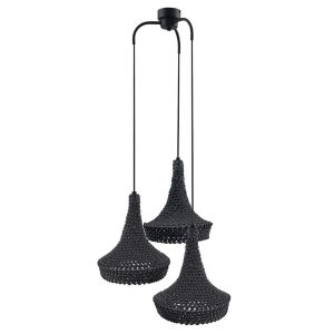Lampa wisząca szara MAHAKA 3xE27x20W wym: 175x50x50 cm Shilo 845718