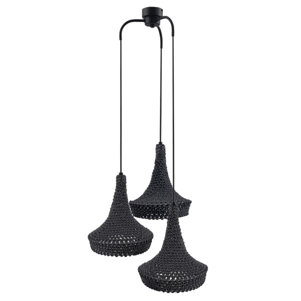 Lampa wisząca szara MAHAKA 3xE27x20W wym: 175x50x50 cm Shilo 845718