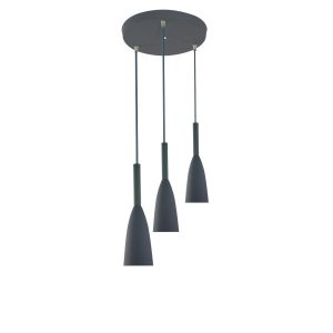 Lampa wisząca szara Solin 3xE27x60W wym: 100x30x30 cm Light Prestige 852286