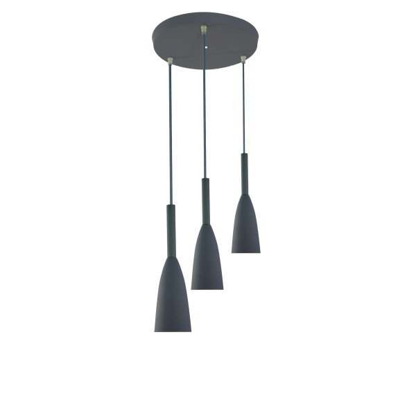 Lampa wisząca szara Solin 3xE27x60W wym: 100x30x30 cm Light Prestige 852286