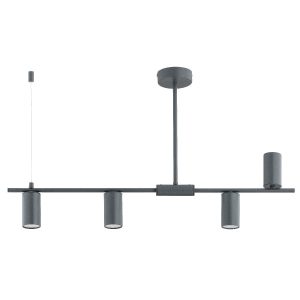 Lampa wisząca szara URANOS 4xGU10x15W wym: 46x82x10 cm Alfa 836452