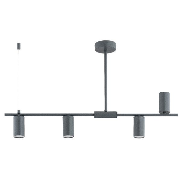 Lampa wisząca szara URANOS 4xGU10x15W wym: 46x82x10 cm Alfa 836452