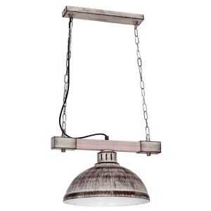 Lampa wisząca szaro-aluminiowy-jasne drewno Hakon 1xE27x15W Luminex 846192 Lampa wisząca szaro-aluminiowy-jasne drewno Hakon 1xE27x15W Luminex 846192