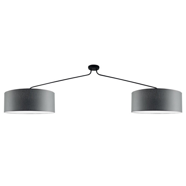 Lampa wisząca szaro-czarna LAMEGO 2xE27x20W wym: 46x190x50 cm Shilo 846569