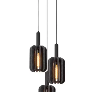 Lampa wisząca szaro-odcienie szarości-czarna RAFAL 3xE27x40W Lucide 850381 Lampa wisząca szaro-odcienie szarości-czarna RAFAL 3xE27x40W Lucide 850381
