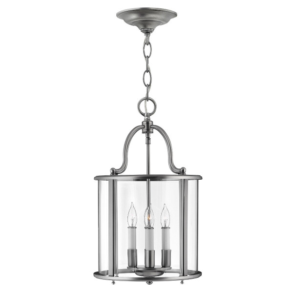 Lampa wisząca szaro-pewter Gentry 4xE14x60W wym: 49x30x30 cm Hinkley 852072