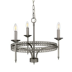 Lampa wisząca szaro-rdzawe żelazo Crown 3xE14x60W Elstead 851035 Lampa wisząca szaro-rdzawe żelazo Crown 3xE14x60W Elstead 851035