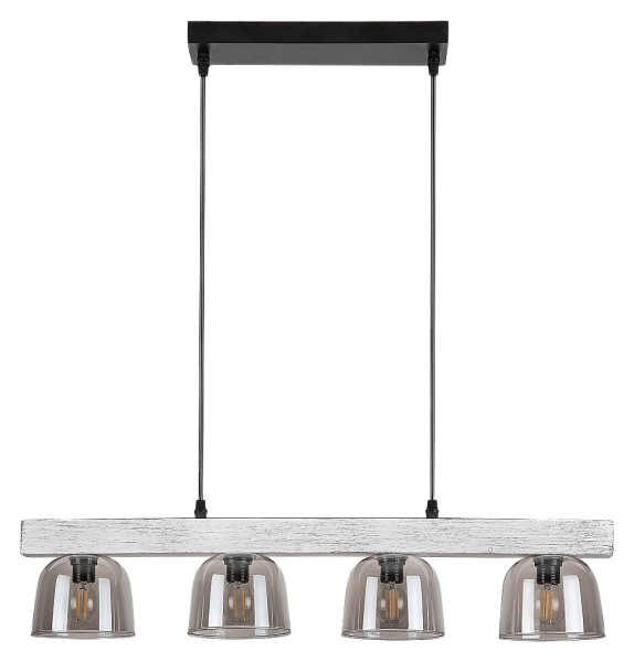 Lampa wisząca szary dąb-szkło dymne Cardamom 4xE14x40W Rabalux 964484