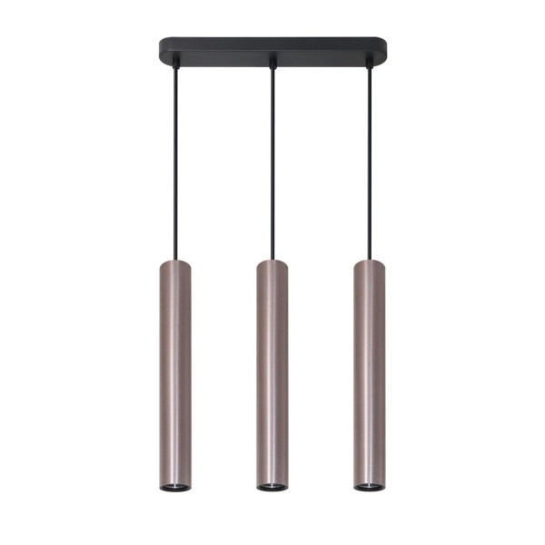 Lampa wisząca szary galwanizowano-satynowa czerń LUNGOMARE 3xGU10x10W Polux 845224