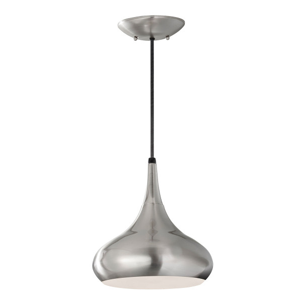 Lampa wisząca szczotkowana stal Beso 1xE27x60W Feiss 849348