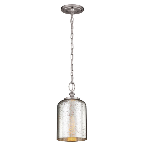 Lampa wisząca szczotkowana stal Hounslow 1xE27x60W Feiss 849466