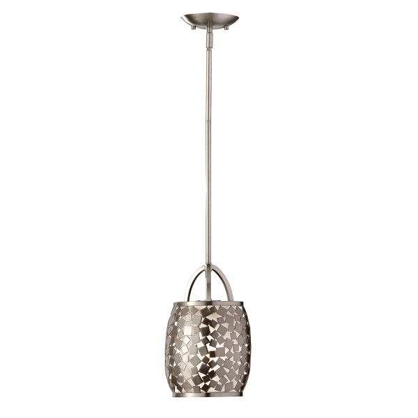 Lampa wisząca szczotkowana stal Zara 1xE27x60W Feiss 849741