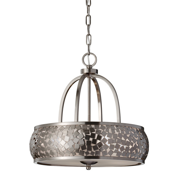 Lampa wisząca szczotkowana stal Zara 4xE27x60W Feiss 849771