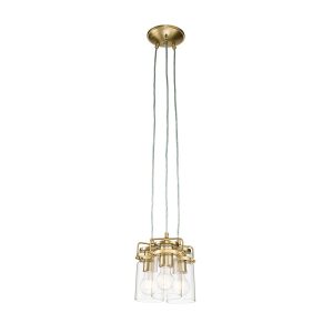 Lampa wisząca szczotkowany mosiądz Brinley 3xE27x60W Kichler 849508