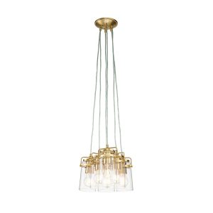 Lampa wisząca szczotkowany mosiądz Brinley 6xE27x60W Kichler 849443