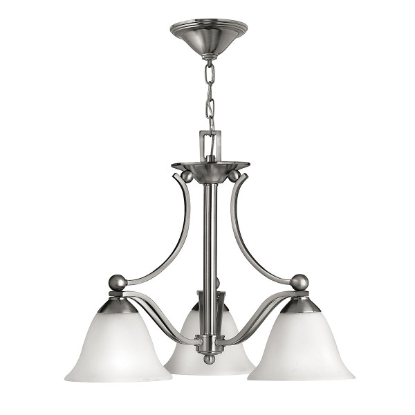 Lampa wisząca szczotkowany nikiel Bolla 3xE27x60W Hinkley 850399