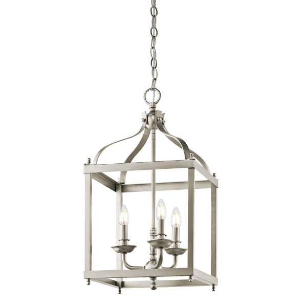 Lampa wisząca szczotkowany nikiel Larkin 3xE14x60W Kichler 849173