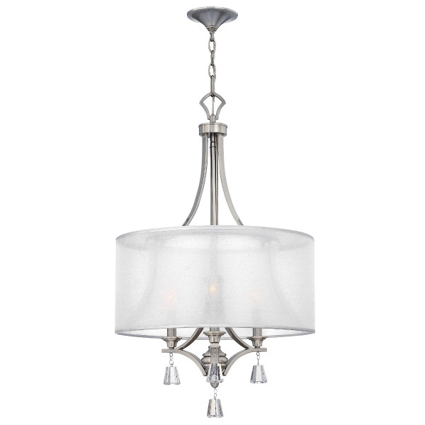 Lampa wisząca szczotkowany nikiel Mime 3xE14x60W Hinkley 849758