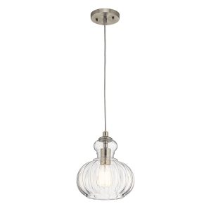 Lampa wisząca szczotkowany nikiel Riviera 1xE27x60W Kichler 849311 Lampa wisząca szczotkowany nikiel Riviera 1xE27x60W Kichler 849311