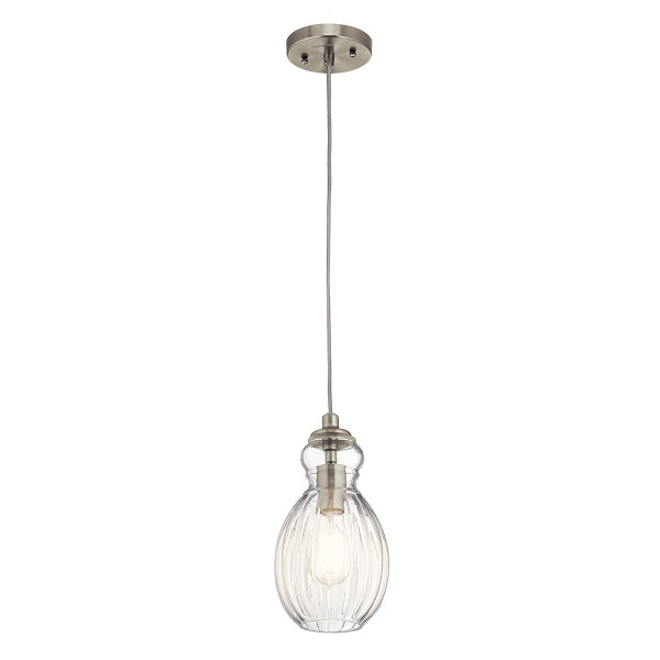 Lampa wisząca szczotkowany nikiel Riviera 1xE27x60W Kichler 849440