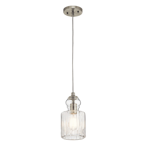Lampa wisząca szczotkowany nikiel Riviera 1xE27x60W Kichler 849151