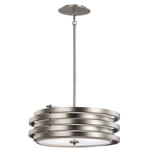 Lampa wisząca szczotkowany nikiel Roswell 3xE27x100W Kichler 849517 Lampa wisząca szczotkowany nikiel Roswell 3xE27x100W Kichler 849517