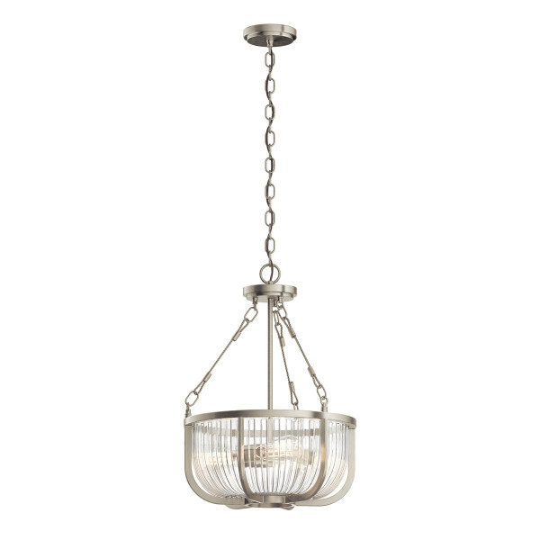 Lampa wisząca szczotkowany nikiel Roux 3xE27x60W Quintiesse 849427