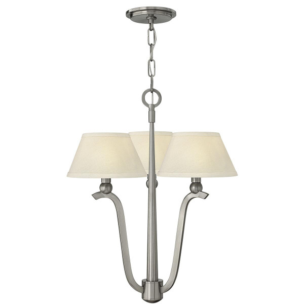 Lampa wisząca szczotkowany nikiel Whitney (HK) 3xE14x60W Hinkley 849463