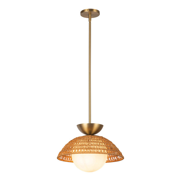 Lampa wisząca szczotkowany złoto-matowy opal PERTH 1xE27x60W Alora Mood 836385